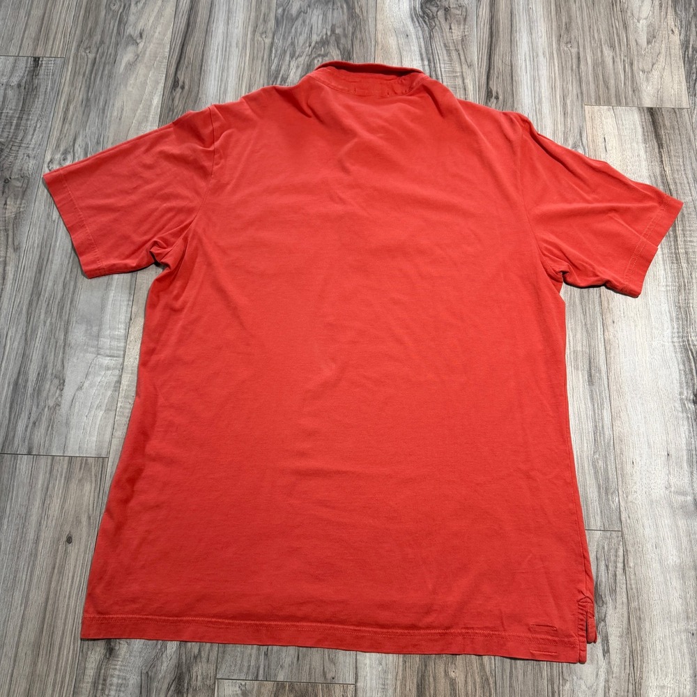 Peter Millar Mens Large Red Pima Cotton Short Sleeve Pocket Polo Golf Shirt - Picture 2 of 10